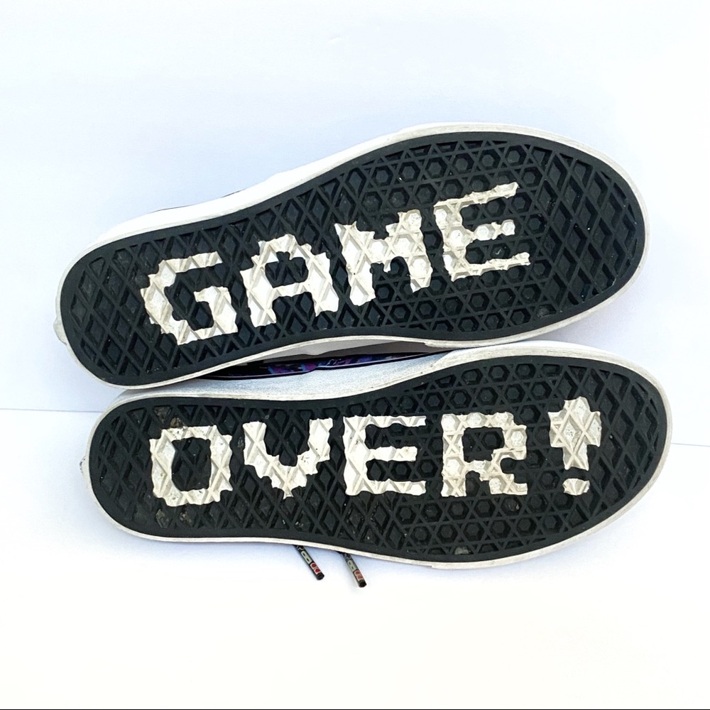 Vans authentic Nintendo donkey Kong print black purple canvas lo top sneakers - Picture 7 of 10
